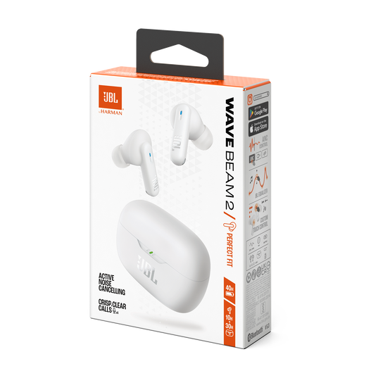 JBL Wave Beam 2 - White - True Wireless Noise Cancelling Earbuds - Detailshot 15